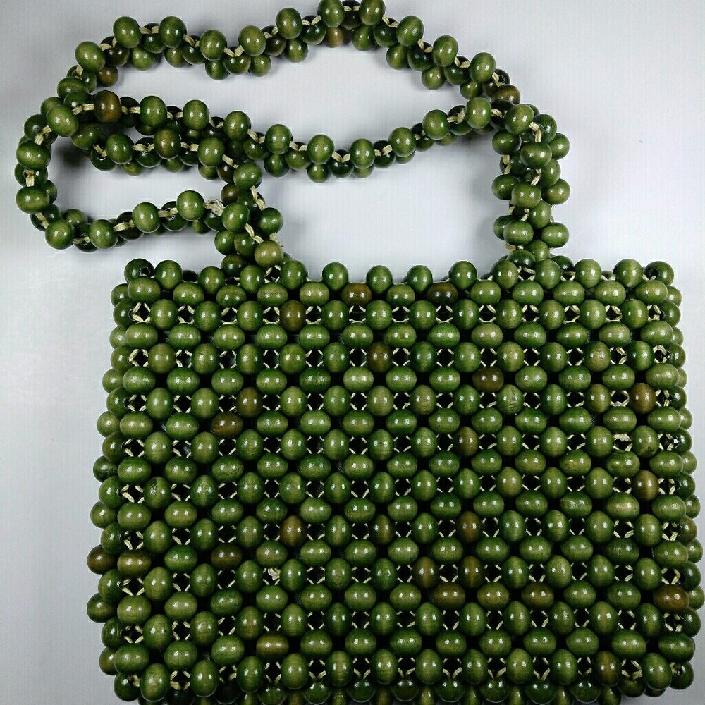 Vintage "Walborg" Purse Wooden beads